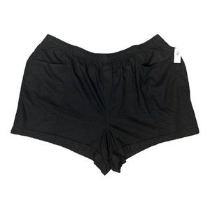Old Navy Linen Blend Shorts Black Elastic Waist Pull On Casual Size 4X